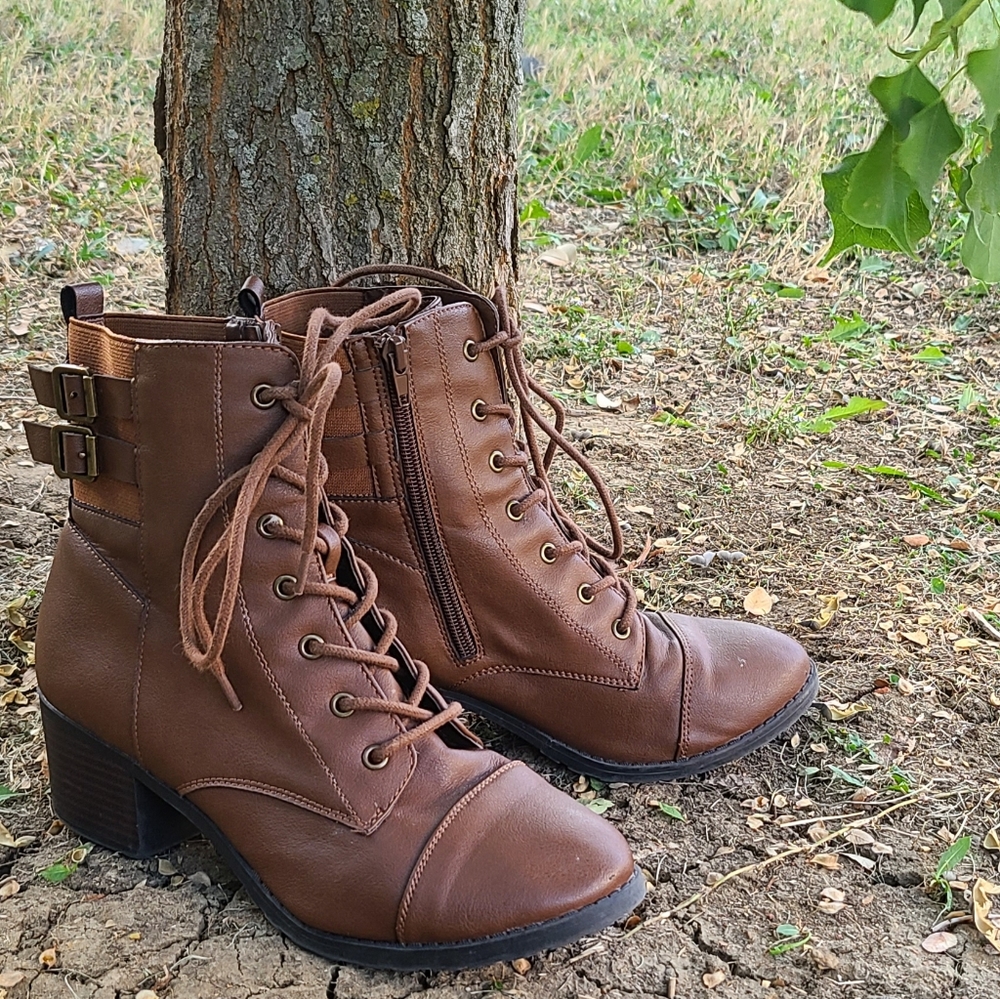 Brown Combat Boots